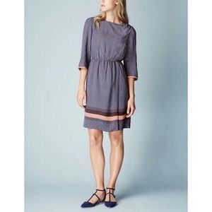 Boden Dolly Dress in Blue Tile Print